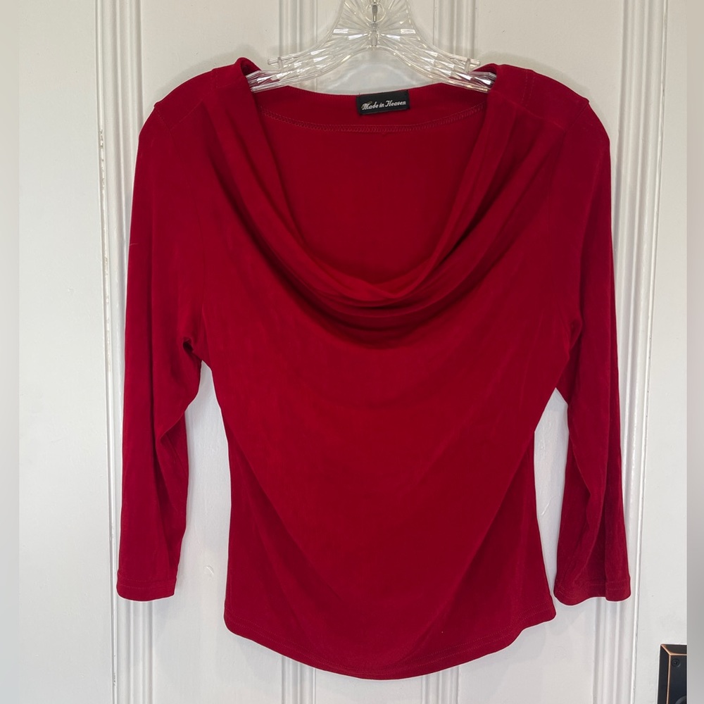 Made in Heaven - Cowl Neck, Quarter Sleeve Top